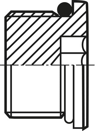 HD sealing plug inner socket. UNF 1/2"-20, galvanized steel