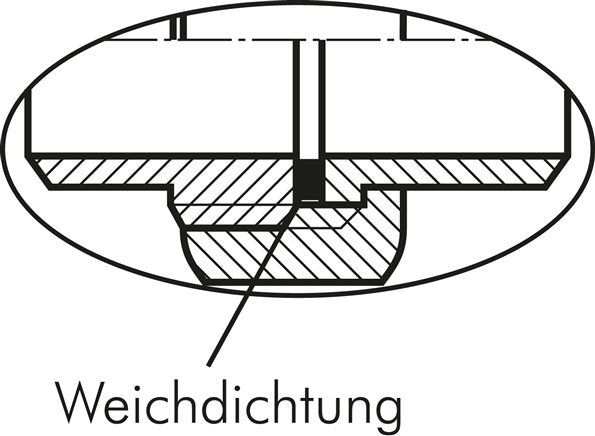 Winkel-Verschraubung flach dichtend Rp 2-1/2" (IG)