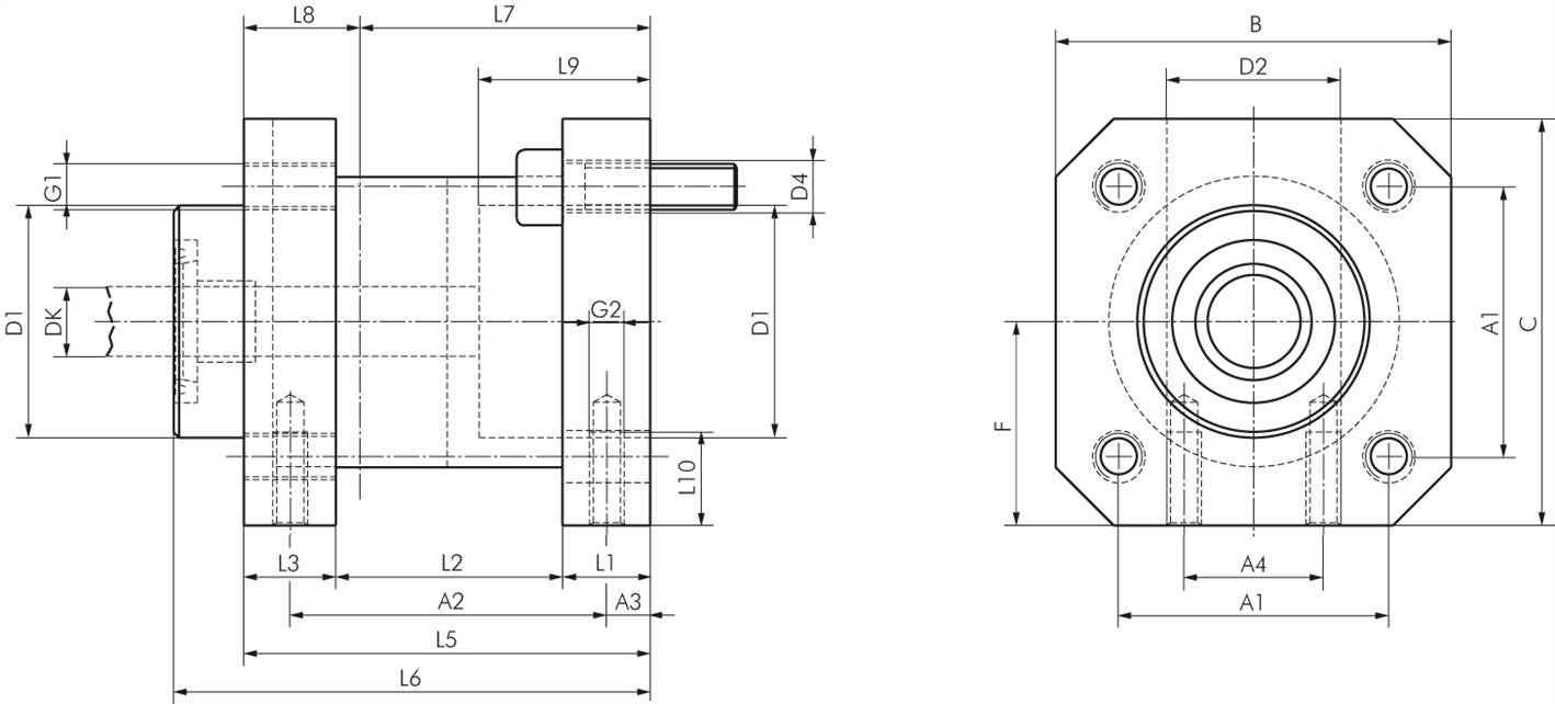 Feststelleinheit komplett für ISO15552-Zylinder Ø 32mm