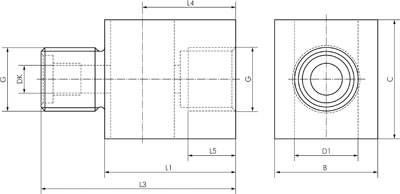 Cartouche de verrouillage pour tige de piston de 8 mm