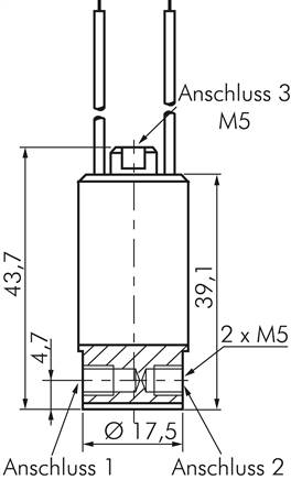 Électrovanne 2/2 voies (mini), M 5, 24 V DC