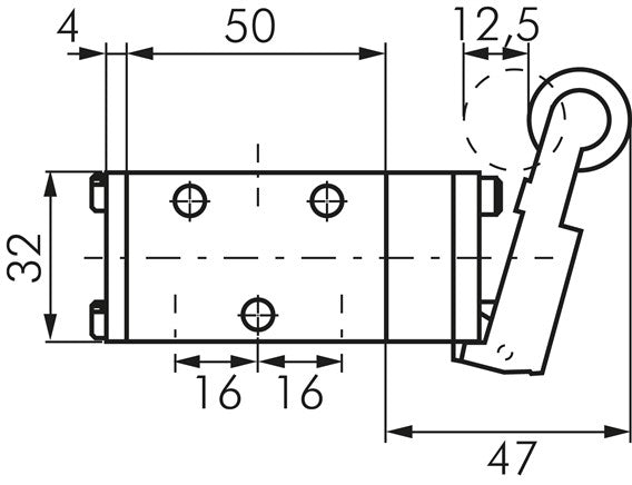 3/2-way (NC/NO) limit switch, G 1/4", cam, stainless steel