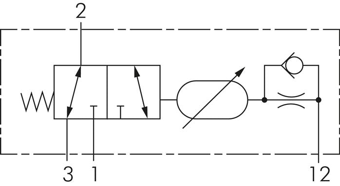 3/2-Wege Zeitventil, 0,5 - 10 Sekunden, G 1/8"