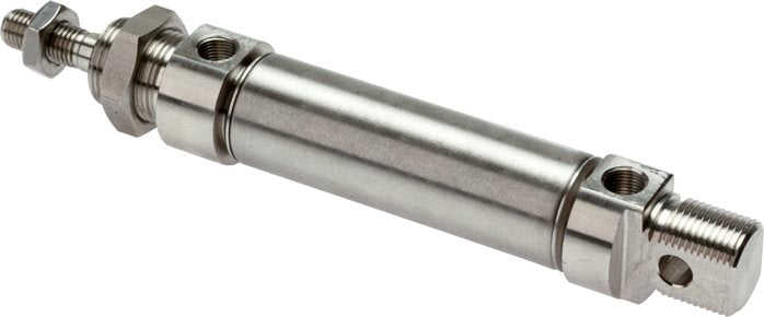 Cylindre ISO 6432, inox, piston 25mm, course 40mm